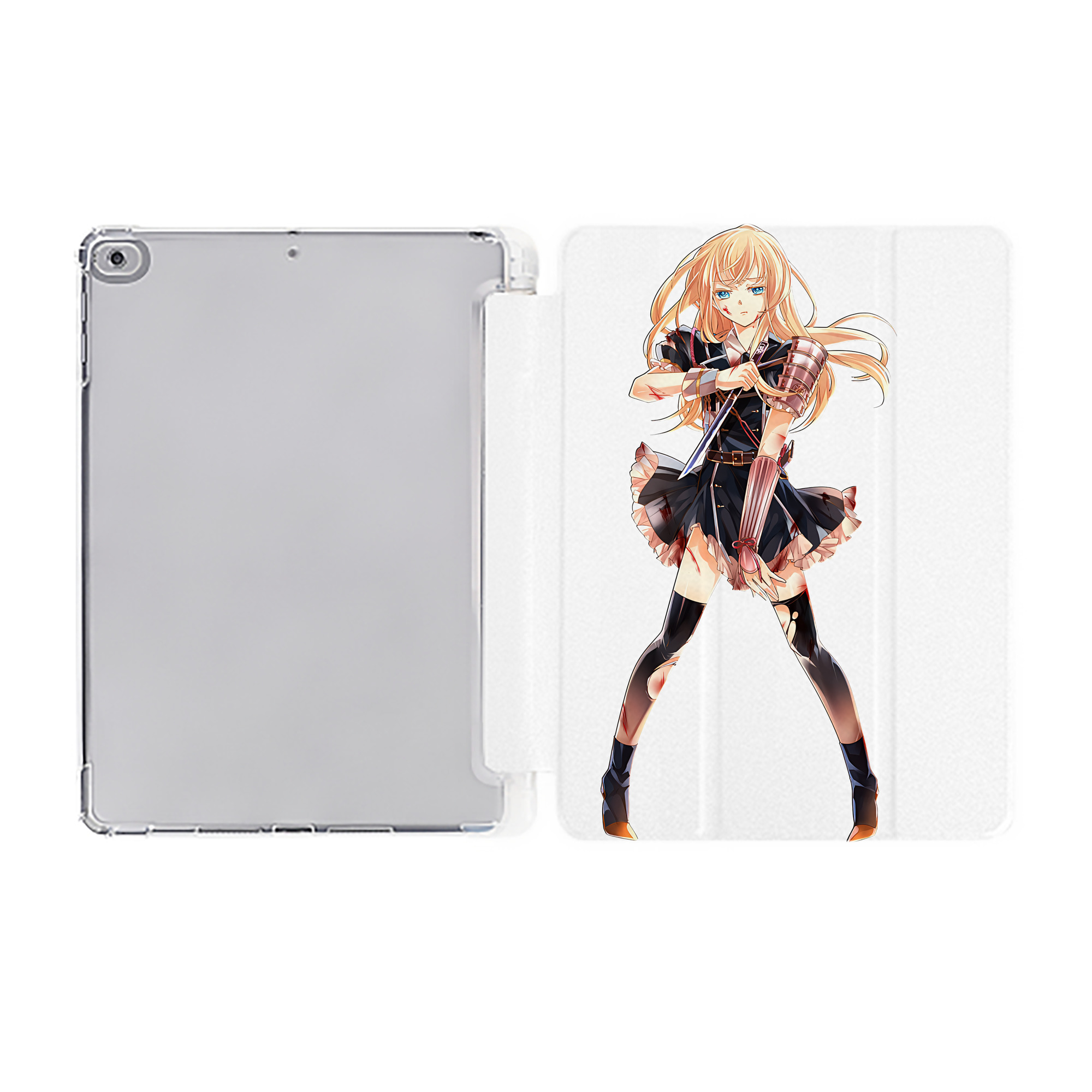 （画像用） 刀剣乱舞 Touken Ranbu IPad ケース ペン収納付き 三つ折りスタンド PUレザー×シリコン 対応機種9.5/10.5/10.9インチ